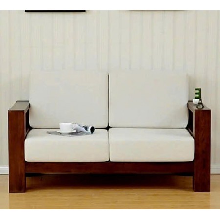 ChunKy Walnut : Ghế Sofa Đôi Gỗ Sồi Kèm Nệm
